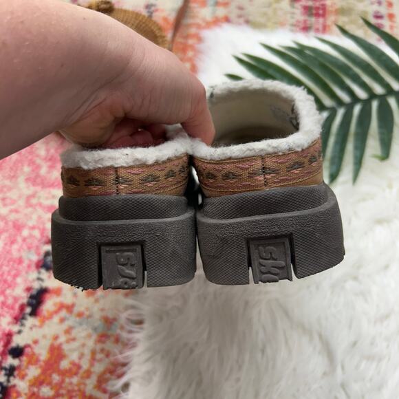 Skechers Shindigs Comfy Hour Platform Clog Mule 7 Y2K Style Slip On Tan Brown - Picture 8 of 11